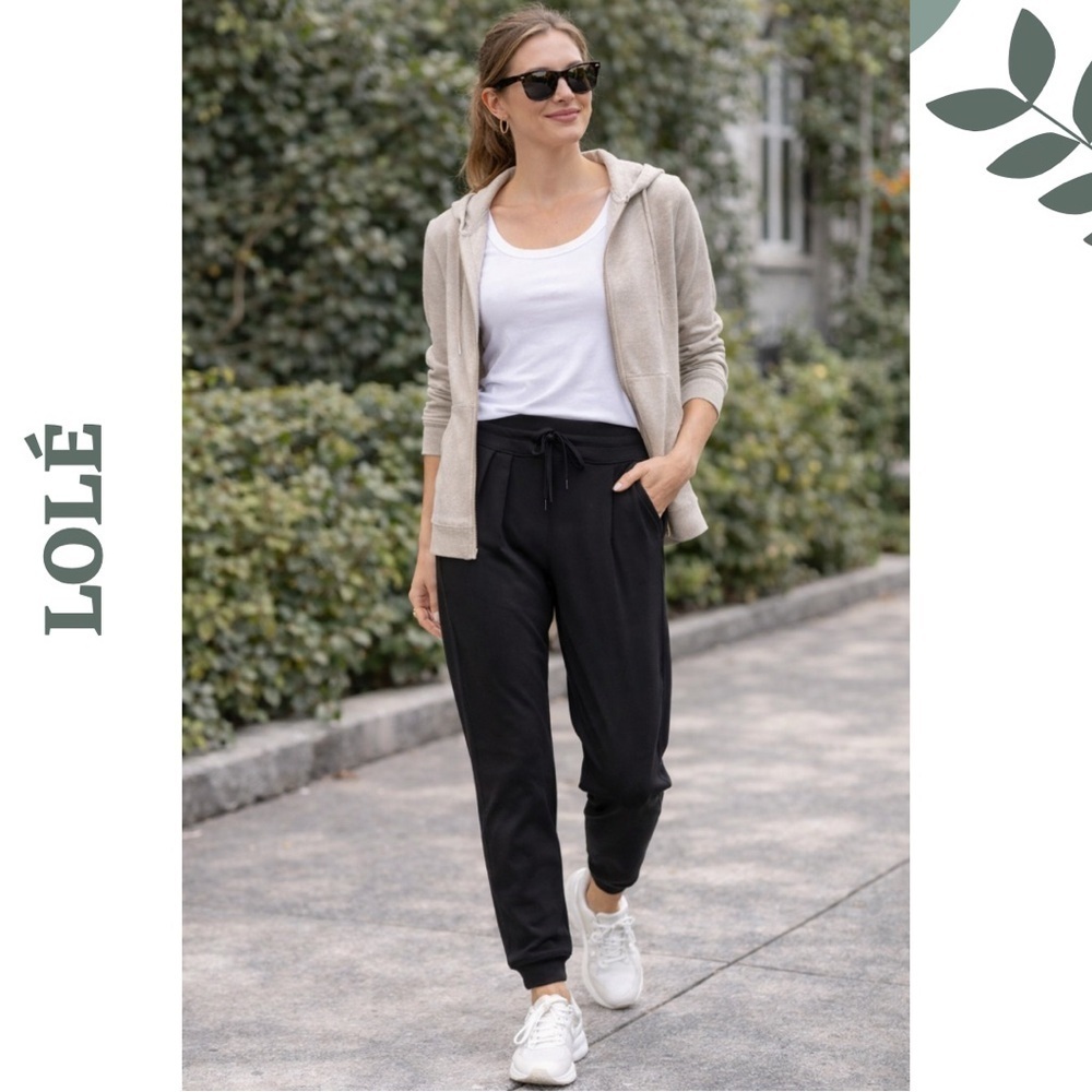 Lole Black Jogger Pants Women’s Medium | High Rise Drawstring - Picture 1 of 7